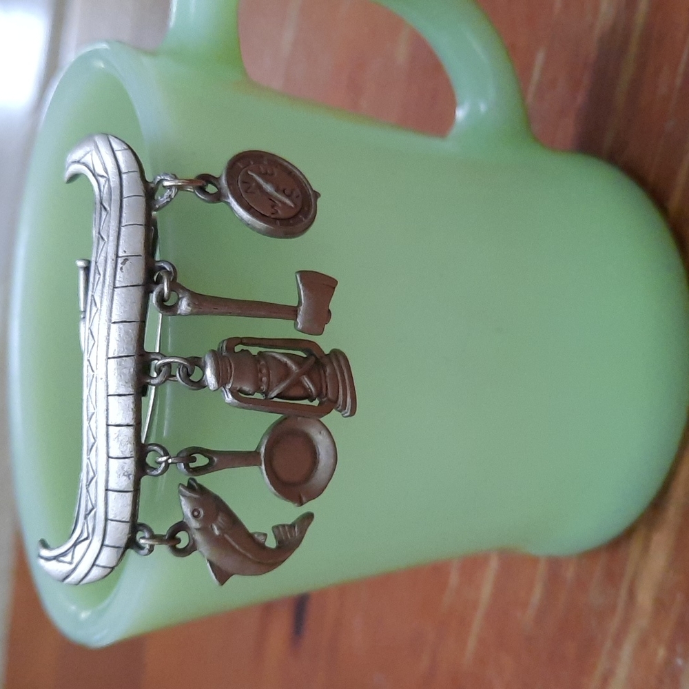 BOGO. Camping themed brooch